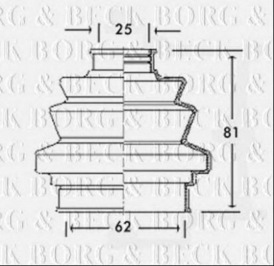 BORG & BECK bcb2196 -  Пыльник, приводной вал